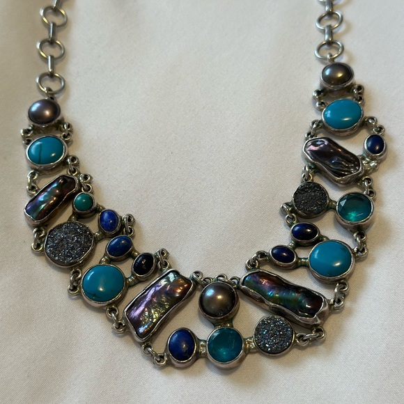 Sterling silver statement necklace - Picture 4 of 4